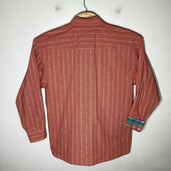 Panhandle Mens Long Sleeve Pearl Snap Shirt Orange Size Large - Picture 3 of 7